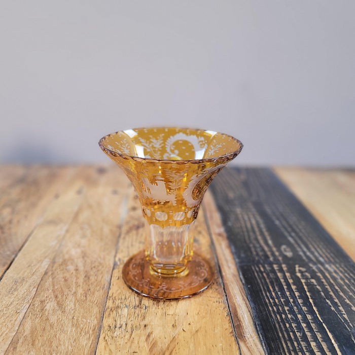 Böhmische Kristallvase, Glas-Trinkglas-Vintage Kontor-Vintage Kontor