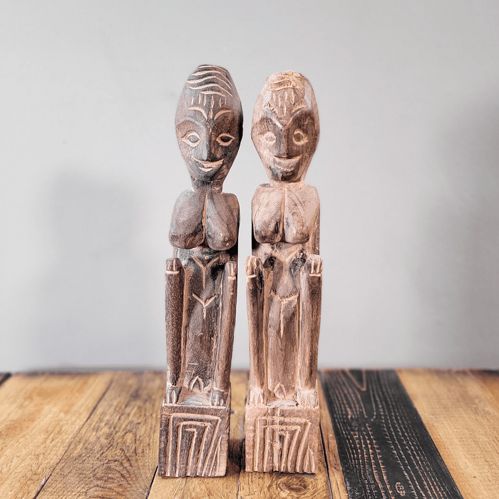 Afrikanische Figuren aus Holz, handgeschnitzt-Vintage Kontor-Vintage Kontor