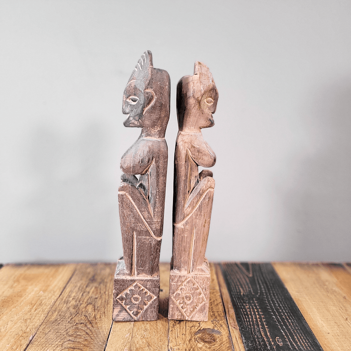 Afrikanische Figuren aus Holz, handgeschnitzt-Vintage Kontor-Vintage Kontor