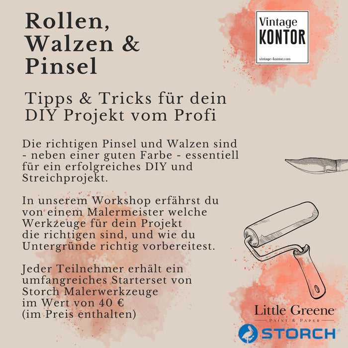 DIY-WORKSHOP "Rollen, Walzen & Pinsel" am 11. Oktober-Workshop-Vintage Kontor-Vintage Kontor