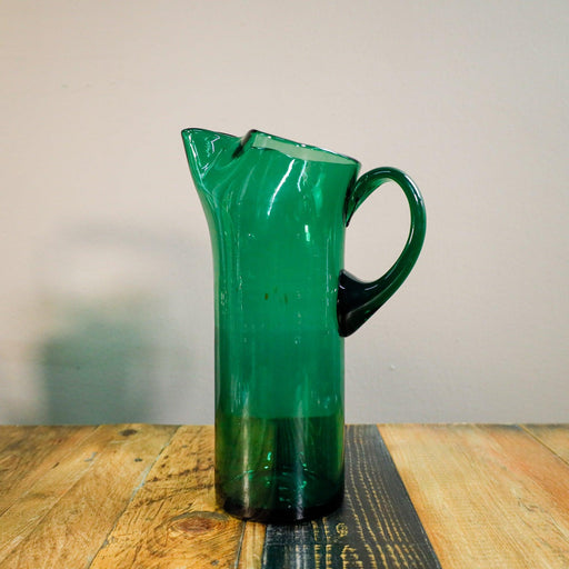 Grüne Glaskaraffe, 70iger Jahre -