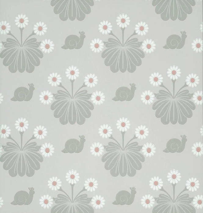 LITTLE GREENE Tapete - Burges Snail - Silver-Tapete-Vintage Kontor-Vintage Kontor