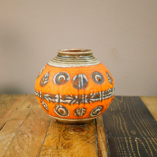 Mid Century Vase in orange -